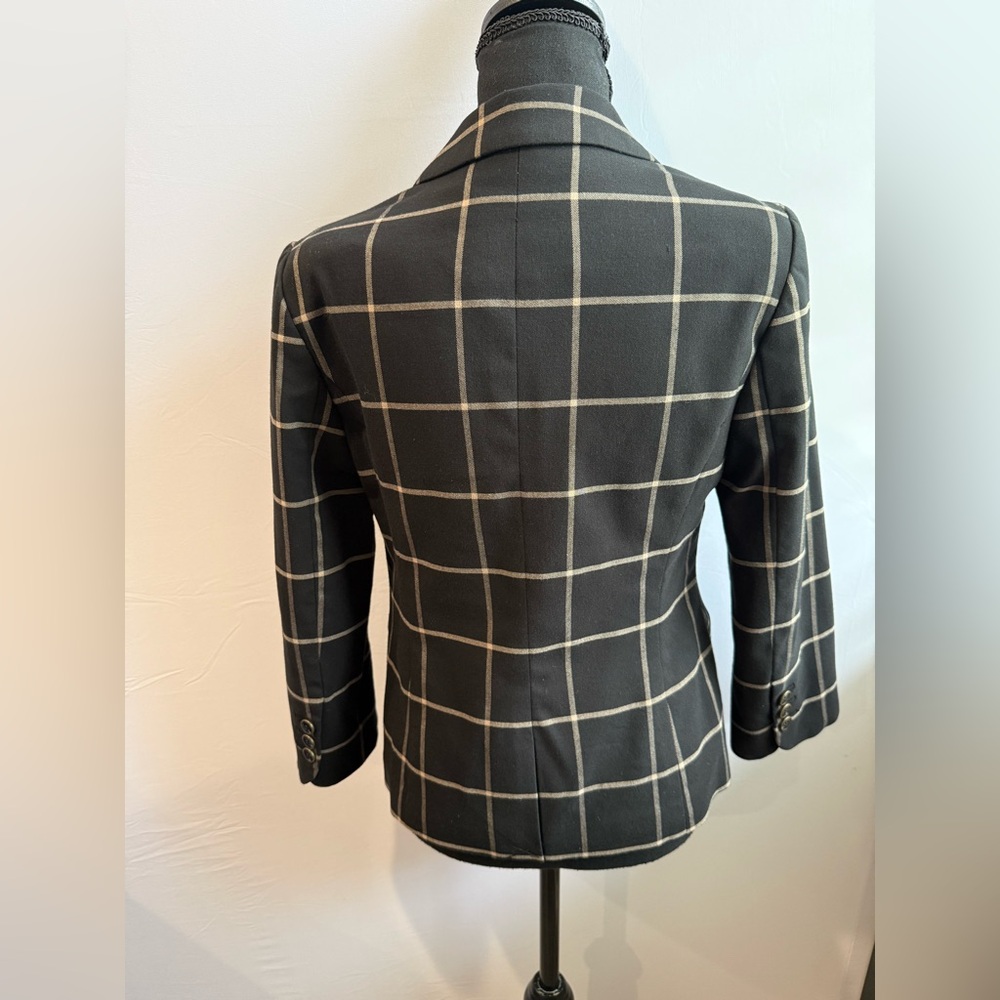 The Limited Black Blazer with Brown Grid Pattern - Picture 2 of 5